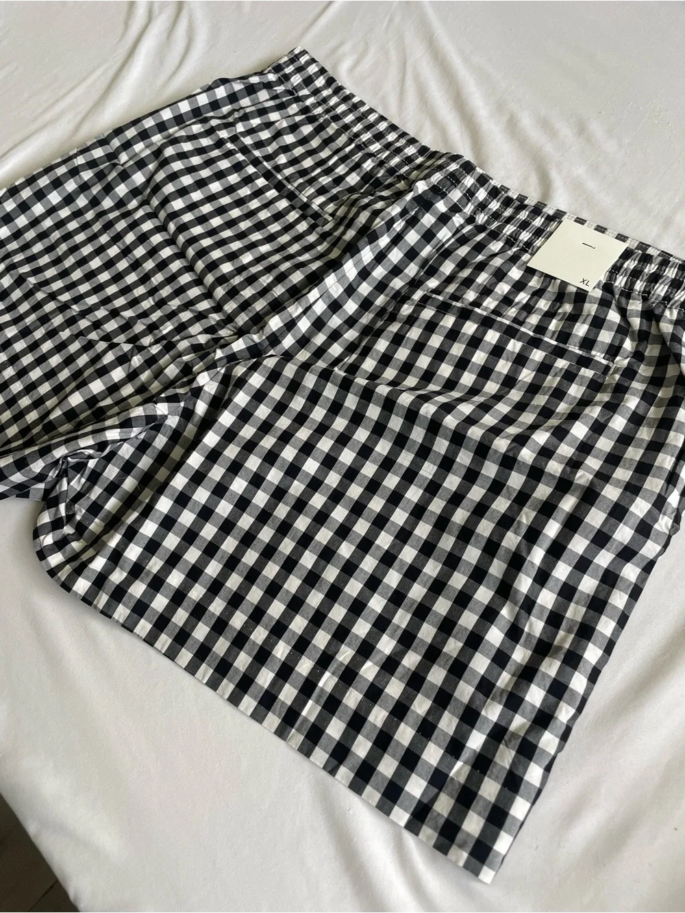 Banana Republic Black & White Gingham Flat Front Shorts